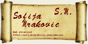 Sofija Mraković vizit kartica